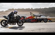 Kawasaki Ninja H2R Vs F1 Car Vs F16 Fighter Jet Vs Super-cars Vs...