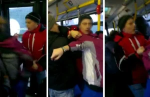 Szarpanina w autobusie. "Kanarzy" nie chcieli wypuścić gapowiczki [wideo]...