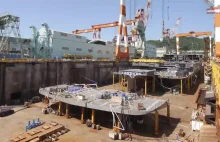 Budowa statku wycieczkowego. Time-lapse