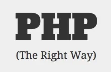 PHP: The Right Way