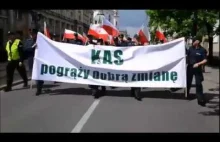 Marsz celników przeciwko Krajowej Administracji Skarbowej.