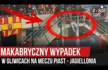 Makabryczny wypadek w Gliwicach na meczu Piast - Jagiellonia