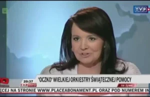 Danuta Holecka dziękuje Owsiakowi w TVP za WOŚ