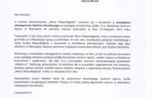 List Stowarzyszenia Marsz Niepodległości do Minister Sportu