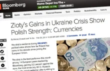 Bloomberg: Złoty wielkim wygranym kryzysu na Ukrainie