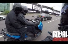 Motocyklista zaatakowany przez złodziei.