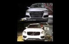 Audi Q7 vs Volvo XC90 crash test - porównanie