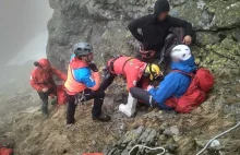 Groźny wypadek w Tatrach. Taternik spadł na Zadnim Kościelcu....