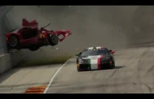 Efektowny wypadek Ferrari w 4 rundzie CCR Forza Tifosi Challenge at Road America
