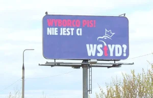 Wyborco PiS, nie jest Ci wstyd? Kontrowersyjne billboardy pod Warszawą
