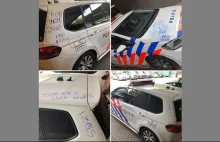 Patus z PL zniszczył samochód holenderskiej policji."Chwdp" "Kolejorz Lech".