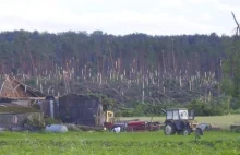 Trąby powietrzne w Kujawsko-Pomorskiem. Cztery osoby ranne [zdjęcia]