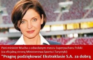 Minister Mucha dziękuje...