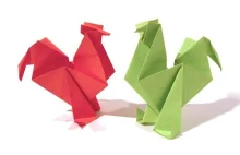 How to make a rooster (chicken) from paper | DIY Origami