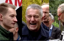 Frasyniuk, Kijowski i Kramek na manifestacji rezydentów.