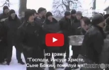 Moskali na noże! Neobanderowcy szturmują prawosławną cerkiew [VIDEO]