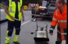 Gdy austriaccy robotnicy drogowi nudzą się w pracy