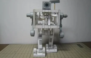Papierowy robot o napędzie gumkowym