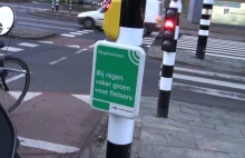 Rotterdam: Priorytet dla rowerzystów przy deszczowej pogodzie