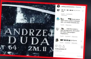 Andrzej Saramonowicz pokazał nagrobek Andrzeja Dudy