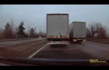 Zawodowy szeryf z Litwy blokuje ciężarówką ruch prawidłowo jadącym