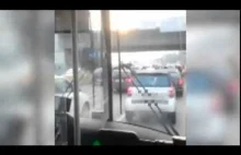 Szalona jazda kierowcy warszawskiego autobusu