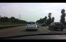 Jazda na suwak na niemieckiej autostradzie