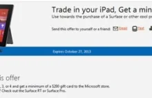 Oddaj iPada, otrzymaj bon $200 na tablet Microsoftu Surface
