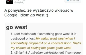 Trzeba się było uczyć języków. PO zbłaźniła się hasłem „Go West”.