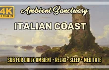 ️ Italian Coast with Ruined Tower by Thomas Cole | Live Painting | 4K UHD