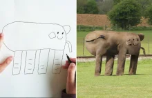 Ojciec odwzorowuje rysunki swojego 6-letniego syna w bardzo realistyczny sposób