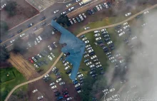 Mężczyzna latający dronem nad SF złapał B-2 przelatującego nisko nad miastem.
