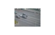 Wypadek motocyklisty w Moskwie [+18]