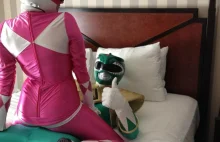 Pink and Green Power Rangers