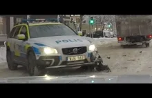 Pościg za skradzionym BUSem w Stockholmie [Wideo]