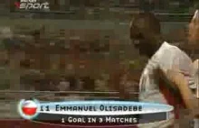 Gol Emmanuela Olisadebe w meczu z USA, 14.06.2002 r.