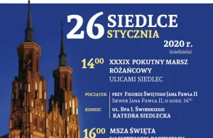 26.01.20 Siedlce – comiesięczna Msza Święta i Pokutny Marsz Różańcowy