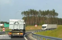 Chciał wjechać na autostradę pod prąd - zjazdem!!! Nagranie świadka zdarzenia.