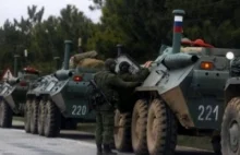 Kolumna wojsk rosyjskich koło Ługańska
