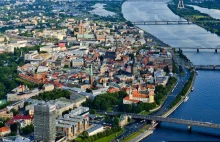 Rzut oka z powietrza na łotewską stolicę - Rygę.