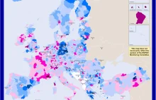 Liczba kobiet w poszczególnych regionach Unii Europejsiej