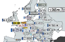 Tablice rejestracyjne w Europie 2019.