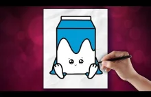 Jak narysować Mleko - Rysowanie dla dzieci krok po...