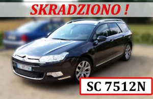 [CSI WYKOP] Skradziono CITROENA C5 w Częstochowie. Potrzebna pomoc