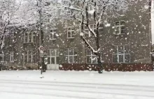 Wielkie płatki śniegu w Bratysławie
