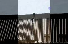 Meksykanin pokonuje 15-metrowy płot na granicy