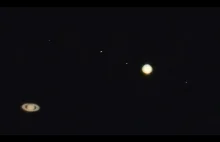 Księżyc, Mars, Jowisz i Saturn oglądane przez Nikona P1000
