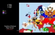 Jak zmieniały się flagi państw w Europie (1444-2015)