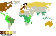 Kawa - konsumpcja vs produkcja na świecie