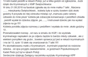 Łowca pedofilii szczyci się złapaniem 13 letniego "pedofila".